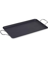 17&#39;&#39; Nonstick Stovetop Double Burner Griddle With Metal Handles Easy To ... - $29.61