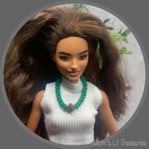 11-12” Fashion Doll Jewelry • Green Bead Doll Necklace for Barbie 1:6 - £5.48 GBP