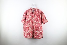 Vtg 90s Tommy Hilfiger Mens XL Faded Flower All Over Print Hawaiian Button Shirt - £35.46 GBP