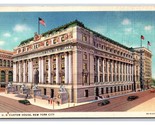 United States Custom House Building New York City NY NYC UNP Linen Postc... - £1.51 GBP