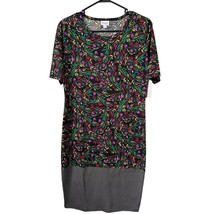 NEW LuLaRoe Julia Dress Medium Pullover Floral Polka Dot Polyester Spandex - £12.92 GBP