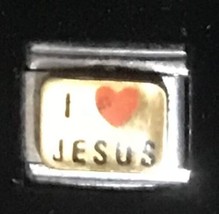 I Red Heart Love Jesus Wholesale Italian Charm Enamel Link 9MM K55 - £10.62 GBP