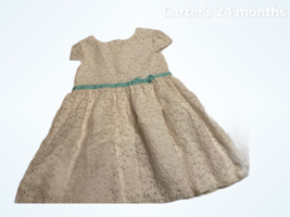 Girls Carter’s baby size 24 month White lace lined dress - £16.58 GBP