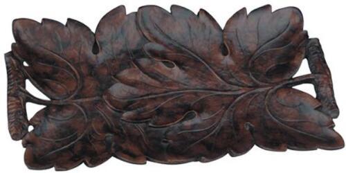 Plaque MOUNTAIN Lodge Leaf Design Resin Hand-Cast Hand-Painted Painted - £110.15 GBP