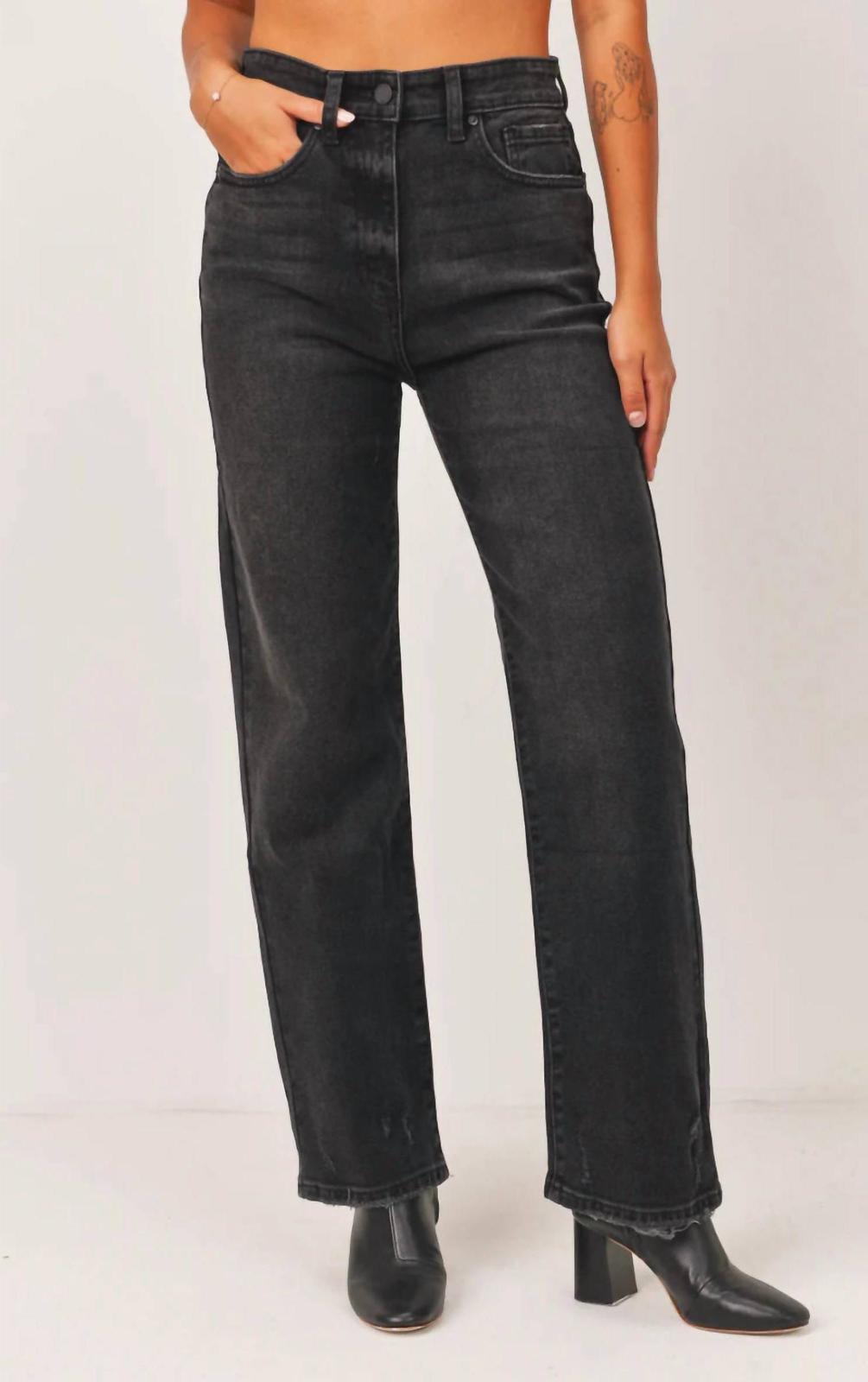 Just Black Denim Clean Straight Jeans Washed Black - $38.00