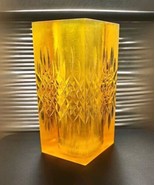 Sascha Brastoff Signed Formed Resin Vase Luminary Amber 9.5&quot; VTG MCM - $156.20