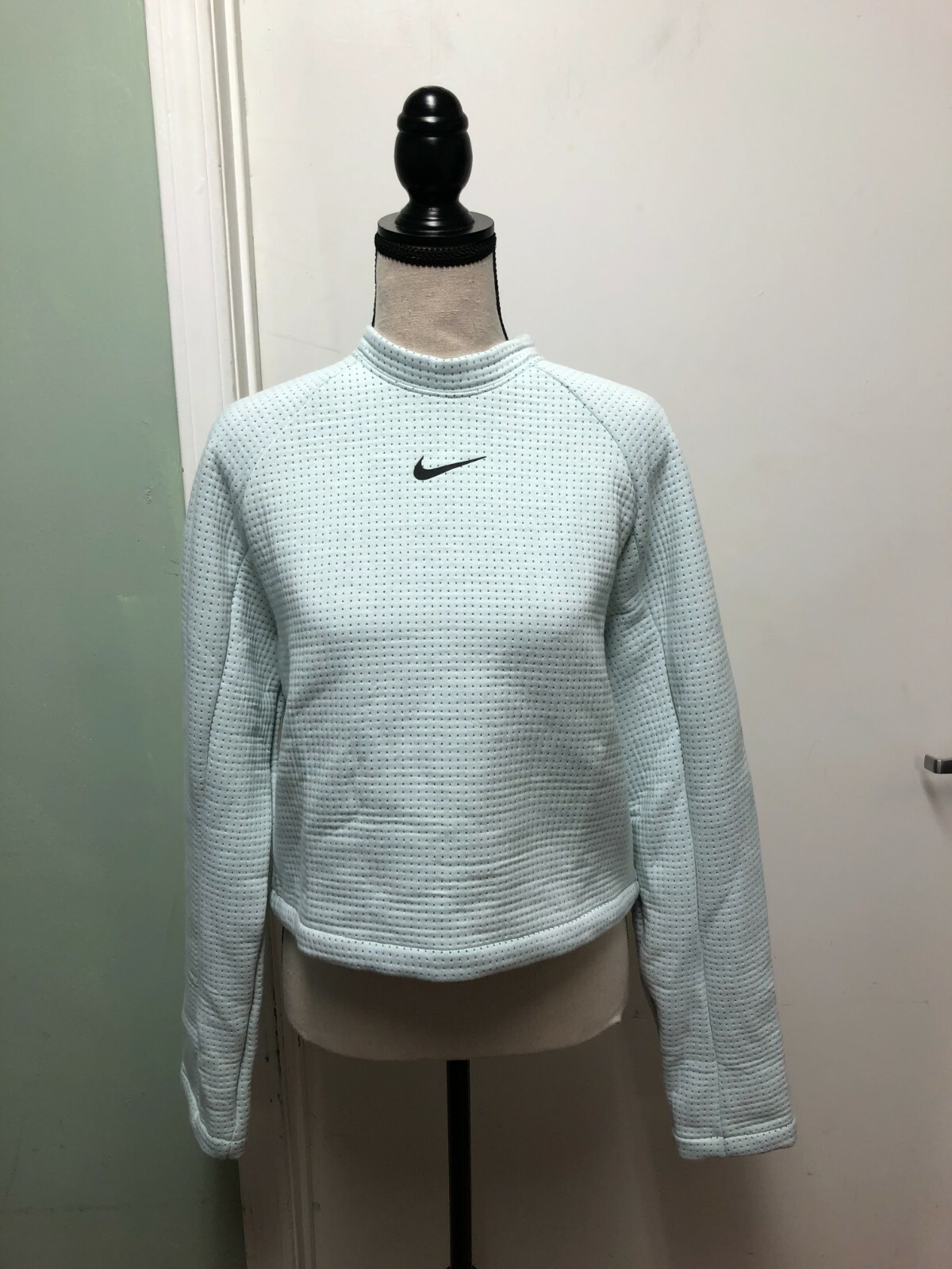 Nike Women&#39;s Sportswear Tech Fleece Long Sleeve Top CZ1859-100 Green - $34.00