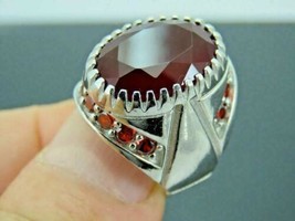 925 Sterling Silver Certified Handmade 7.25 Ct Ruby stone Christmas Mens... - £132.96 GBP