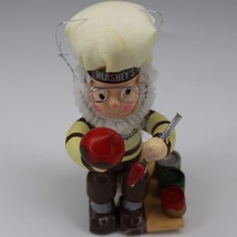 Hershey&#39;s Christmas Ornament Elf Painting Kiss Wooden Kurt Adler Vintage... - £9.55 GBP