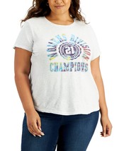 MSRP $35 Style &amp; Co. Women Plus Size Cotton Graphic-Print Tee Grey Size Small - £10.81 GBP