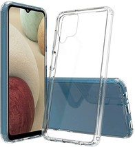 For Samsung Galaxy A12 5G - Hard Premium Tpu Rubber Case Cover Transparent Clear - £10.99 GBP