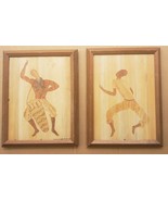 (2) Vintage JOSEPH DORIEL Haitian Hand Carved Wood Naif Folk Art Wall Pl... - $609.29 CAD