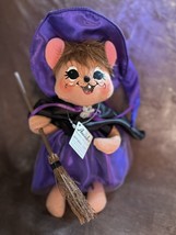 Annalee 10&quot; Halloween Purple Witch Mouse 2010 75th Anniversary WITH NEW ... - $25.23