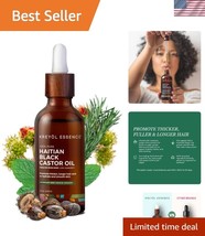 Cold Pressed Haitian Black Castor Oil for Hair &amp; Skin - 3.4 Fl Oz Glass ... - $952.78 MXN
