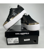 NWB Karl Lagerfeld Paris Violet Men&#39;s Platform Sneakers Black/Gunmetal -... - $64.54 CAD