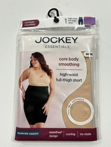 Womens Jockey Essentials Smoothing High Waist Full Thigh Short BEIGE Size Medium - $5.88