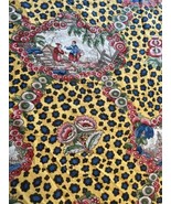 Brunschwig &amp; Fils New Chinese Leopard Fabric Chinoiserie Toile Cotton Mu... - $643.49