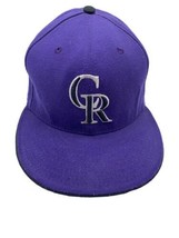 Colorado Rockies Hat New Era 59Fifty Fitted Size 7 3/8 Purple Official O... - £24.41 GBP