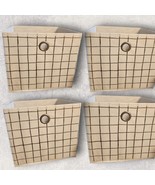 Collapsible Storage Cubes (4) Black/ Navy &amp; Cream/Off White Fabric Set 9... - $480.72 MXN