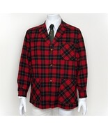 Vtg 50s Pendleton Plaid Sport Coat Wool Jacket Red Tartan Blazer Sz M Ch... - $1,770.41 MXN