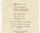 Grand City Hotel Menu &amp; Wine List Termas De Rio Hondo Argentina 1961 - £14.19 GBP
