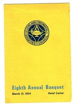Cleveland Technical Societies Council 8th Banquet Program 1954 Hotel Carter - £27.34 GBP
