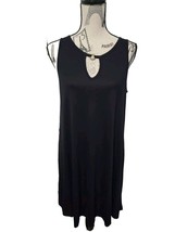 Lascana Sleeveless Lounge Errand Dress Sz8 Black Comfy Flowy Light Fresh... - £13.92 GBP