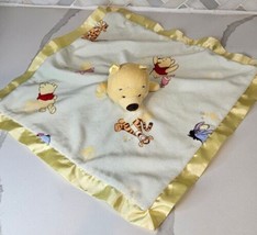 Disney Baby Lovey Security Blanket 14&quot; Winnie The Pooh Friends Yellow Sa... - $14.84