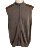 Southern Pines Men&#39;s Zip Front Sweater Vest Gray XXL - $23.74