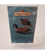 Vintage Orange Delights Canadian Goose and Goose-Head Bookends Pattern #405 - £8.60 GBP