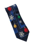 Holidays Christmas Ornaments Snowflake Winter Novelty Silk Necktie - €13,53 EUR