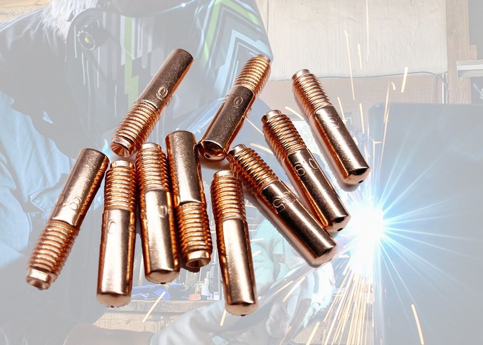 10pc Copper Contact Tip For Mig Welding Torch Miller M15 M25M40 Tweco or... - $8.59