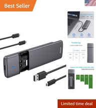 Durable Heat-Dissipating M.2 SSD Enclosure - Portable 2230 to 2280 Compa... - $52.00