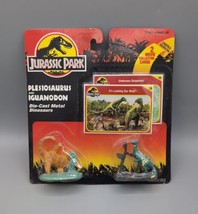 1993 Jurassic Park Plesiosaurus &amp; Iguanodon Die-Cast Figures Kenner New - £11.59 GBP