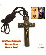 Saint St Benedict of Nursia Medal Cross Crucifix Pendant with Necklace, ... - $19.97 CAD