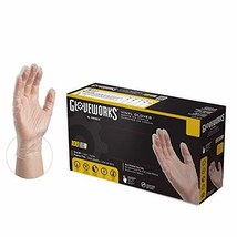 GLOVEPLUS AMMEX Industrial Clear Vinyl Gloves, Latex Free, Powder Free, ... - £10.94 GBP+