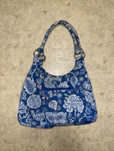 Vera Bradley Shoulder Bag Purse Blue Lagoon Zippered And Magnetic Closure - $26.73