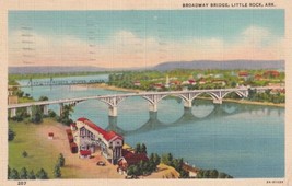 Little Rock Arkansas AR Broadway Bridge 1941 Postcard C16 - £2.36 GBP