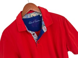 Robert Graham Polo Golf Shirt Red Cotton Short Sleeve Size XL - $29.69