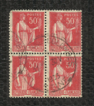 France - 1932 Peace Stamp - Red 50 Centimes - 1933 Cto - Nh - £3.13 GBP