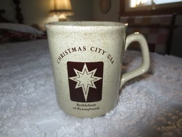 Vintage Bethlehem, Pa Christmas City Usa Pottery Coffee MUG--4-1/4&quot; X 3-3/4 High - £6.38 GBP