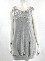 BCBG Max Azria Bubble Dress Size Medium Gray Sequin Pockets Wool Blend W... - $39.60