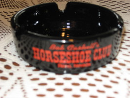 VTG Reno NV-Bob Cashell&#39;s Horseshoe Club Casino-Ashtray-Black Glass-1980&#39;s - £7.19 GBP