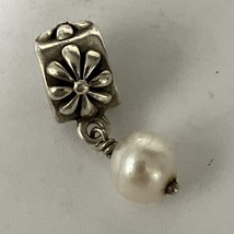 Pandora Posy Charm White Pearl Dangle 790535P Flower 925 Sterling Silver Bead - $24.70