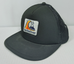 Quiksilver Patch Black Trucker Hat Cap Snapback Mesh Back Surf Hat - £10.23 GBP