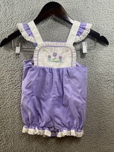 VTG 24 Month Girl Purple Floral Outfit - £8.50 GBP