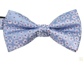 allbrand365 designer Mens Mini Floral Silk Pre Tied Bowtie Color Blue Si... - £24.85 GBP
