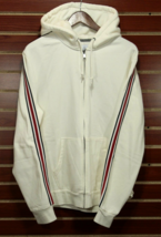 NEW Men&#39;s Old Navy Hoodie Cotton Blend Fleece Full Zip Cream Sweatshirt Large - £20.88 GBP