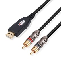 Usb To Rca Audio Cable, Usb To Dual Rca Output Cord, Usb 2.0 To 2 Phono Connecto - £36.16 GBP