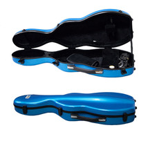 Violin Case Paititi Cello Shaped Full Size Blue Fiber Glass Violin Case Strong - £102.81 GBP